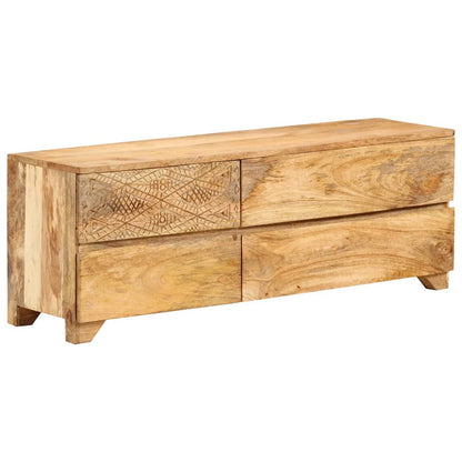 vidaXL Meuble TV en bois de manguier massif 110x30x40 cm