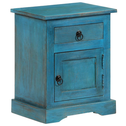 vidaXL Nachttisch Massivholz Mango 40x30x50 cm Blau