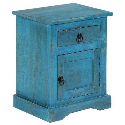 vidaXL Nachttisch Massivholz Mango 40x30x50 cm Blau