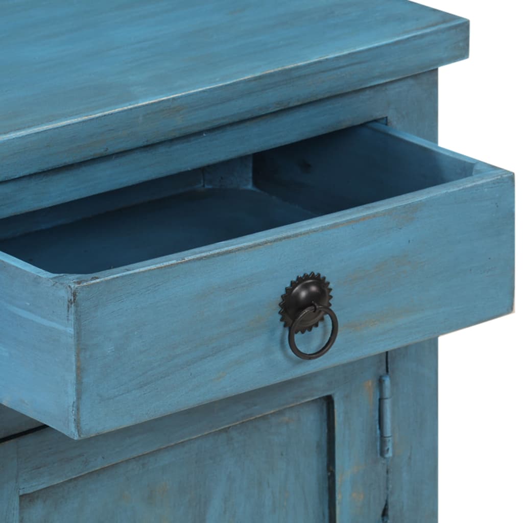 vidaXL Nachttisch Massivholz Mango 40x30x50 cm Blau