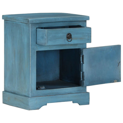 vidaXL Nachttisch Massivholz Mango 40x30x50 cm Blau