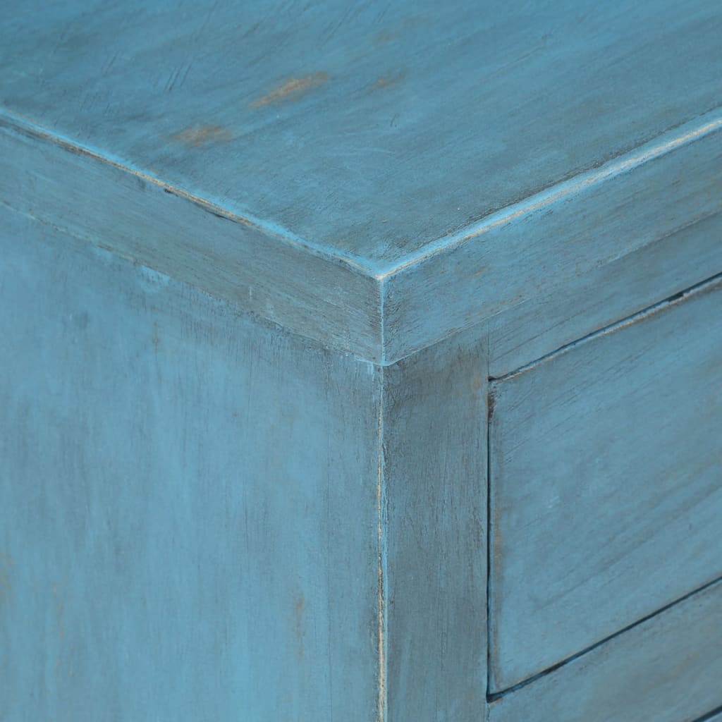 vidaXL Nachttisch Massivholz Mango 40x30x50 cm Blau