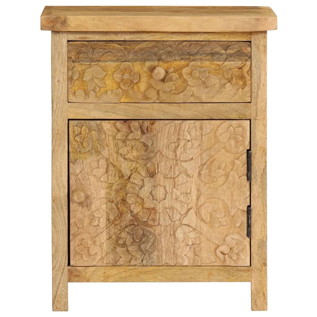 vidaXL Table de chevet Bois de manguier massif 40x30x50 cm