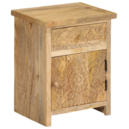 vidaXL Table de chevet Bois de manguier massif 40x30x50 cm