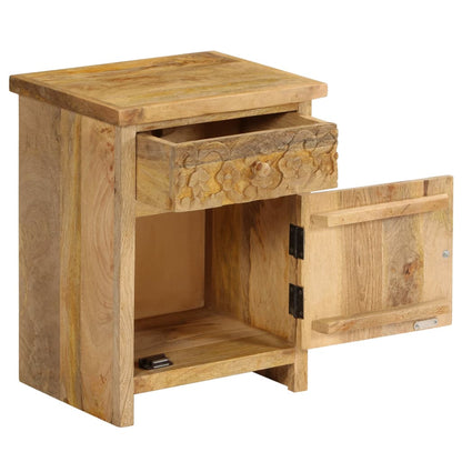 vidaXL Table de chevet Bois de manguier massif 40x30x50 cm