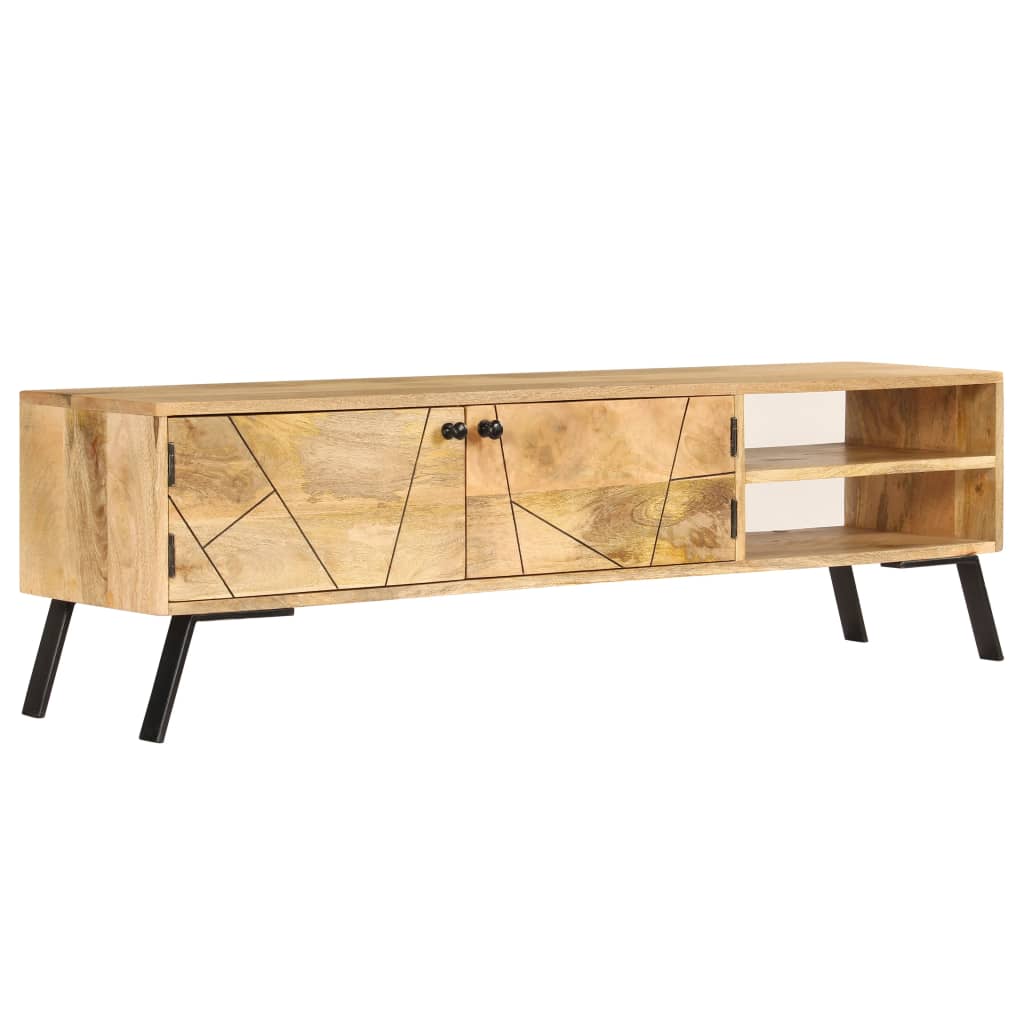 vidaXL Meuble TV bois de manguier massif 140x30x40 cm
