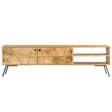 vidaXL Meuble TV bois de manguier massif 140x30x40 cm