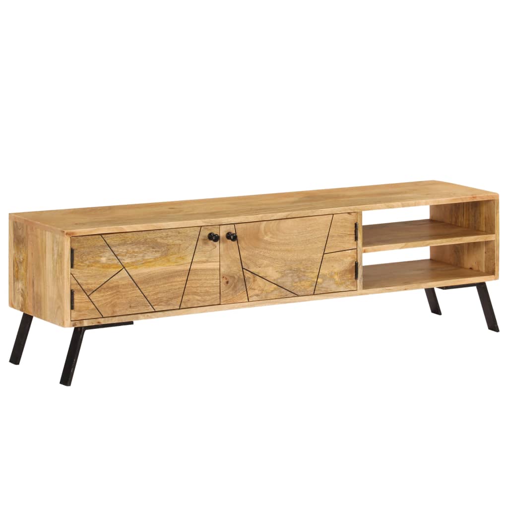 vidaXL Meuble TV bois de manguier massif 140x30x40 cm