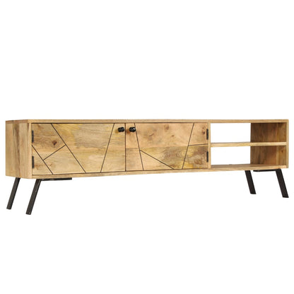 vidaXL Meuble TV bois de manguier massif 140x30x40 cm