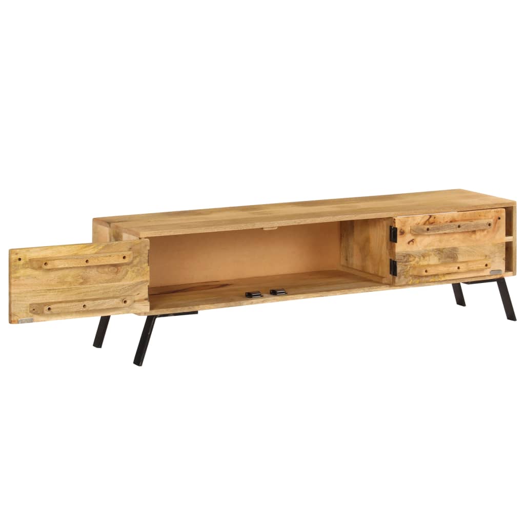vidaXL Meuble TV bois de manguier massif 140x30x40 cm