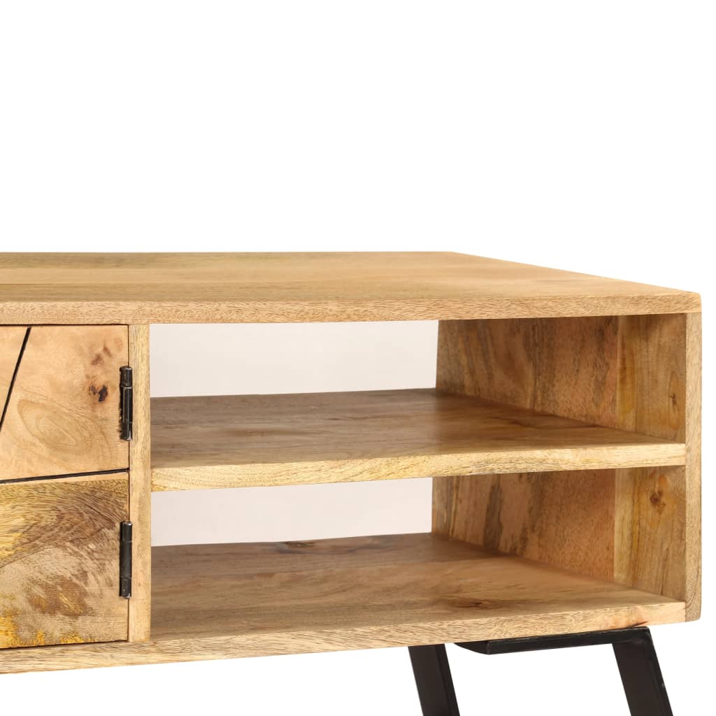 vidaXL Meuble TV bois de manguier massif 140x30x40 cm