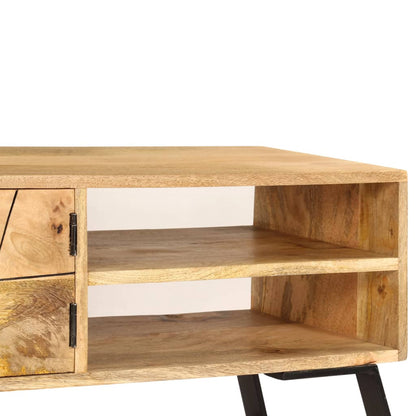 vidaXL Meuble TV bois de manguier massif 140x30x40 cm