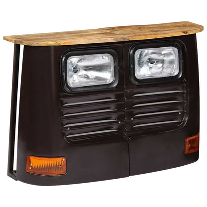 vidaXL LKW-Sideboard Massivholz Mango Dunkelgrau