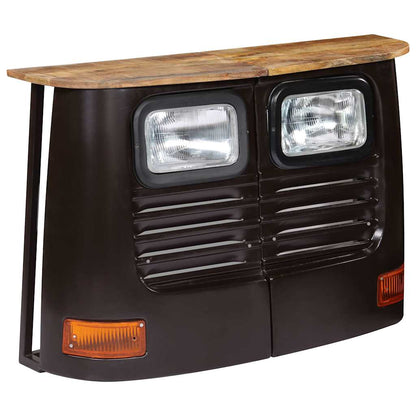 vidaXL LKW-Sideboard Massivholz Mango Dunkelgrau