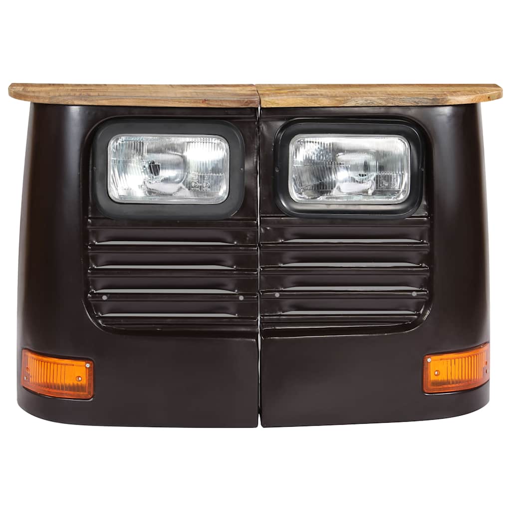 vidaXL LKW-Sideboard Massivholz Mango Dunkelgrau