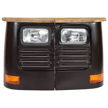 vidaXL LKW-Sideboard Massivholz Mango Dunkelgrau