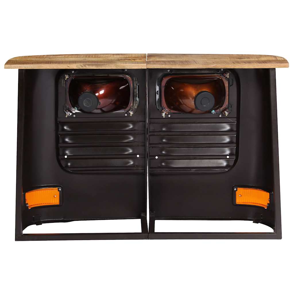 vidaXL LKW-Sideboard Massivholz Mango Dunkelgrau