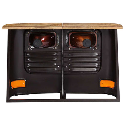 vidaXL LKW-Sideboard Massivholz Mango Dunkelgrau