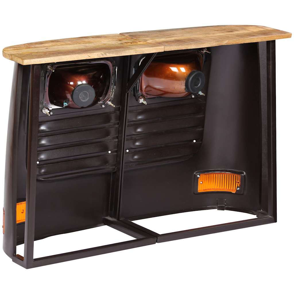 vidaXL LKW-Sideboard Massivholz Mango Dunkelgrau