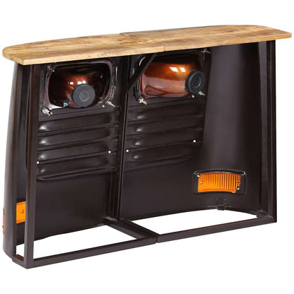 vidaXL LKW-Sideboard Massivholz Mango Dunkelgrau