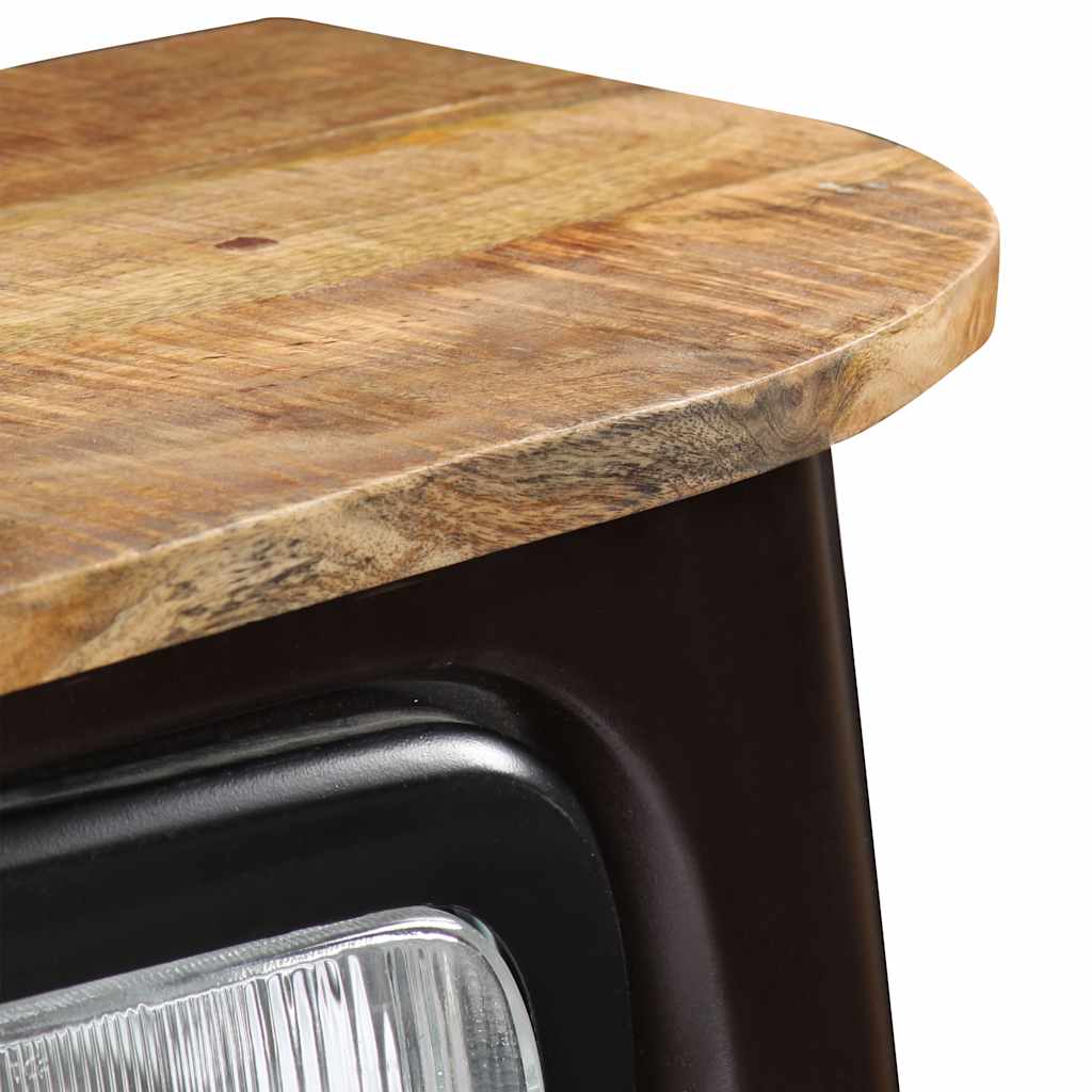 vidaXL LKW-Sideboard Massivholz Mango Dunkelgrau