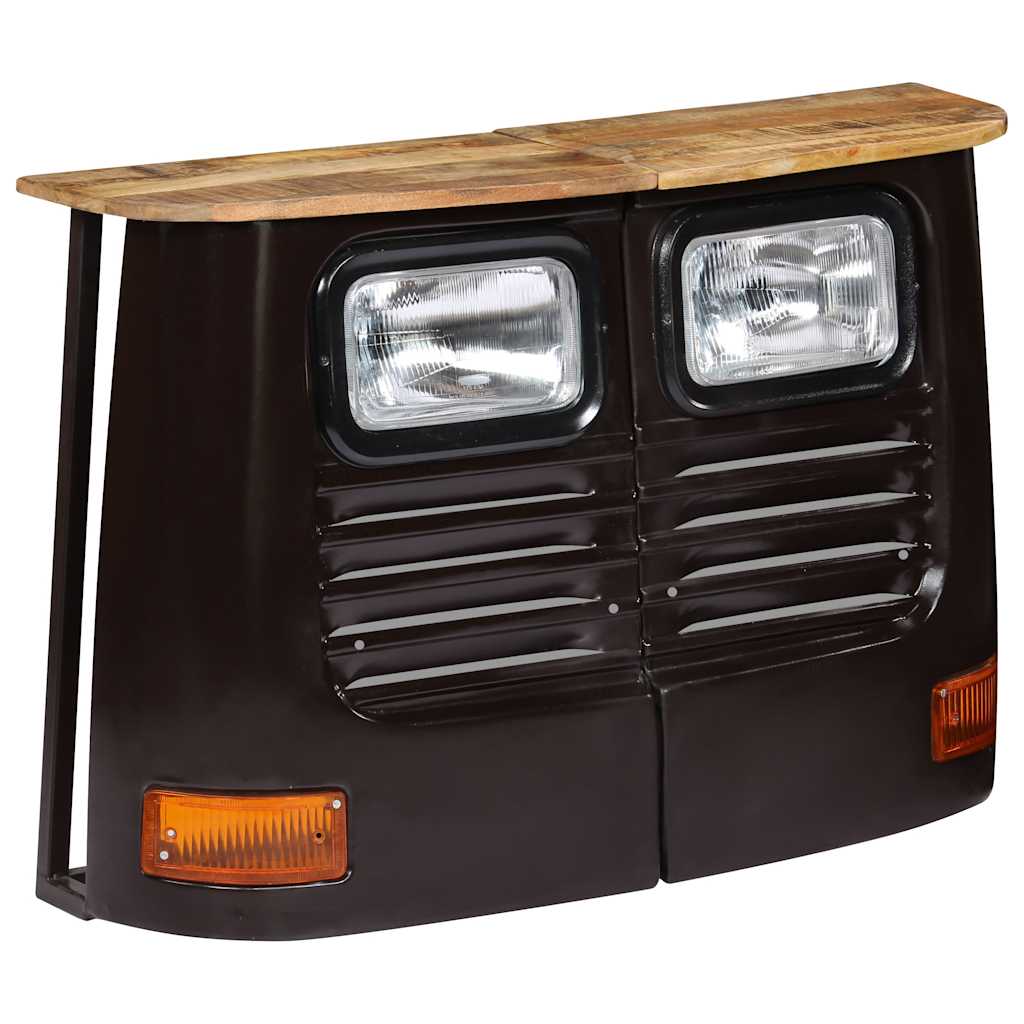 vidaXL LKW-Sideboard Massivholz Mango Dunkelgrau
