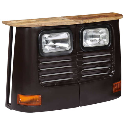 vidaXL LKW-Sideboard Massivholz Mango Dunkelgrau