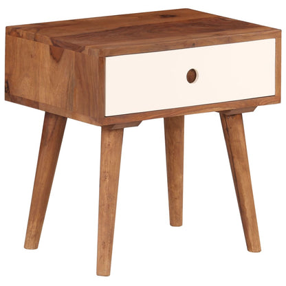 vidaXL Table de chevet en bois d'acacia massif 45x30x45 cm