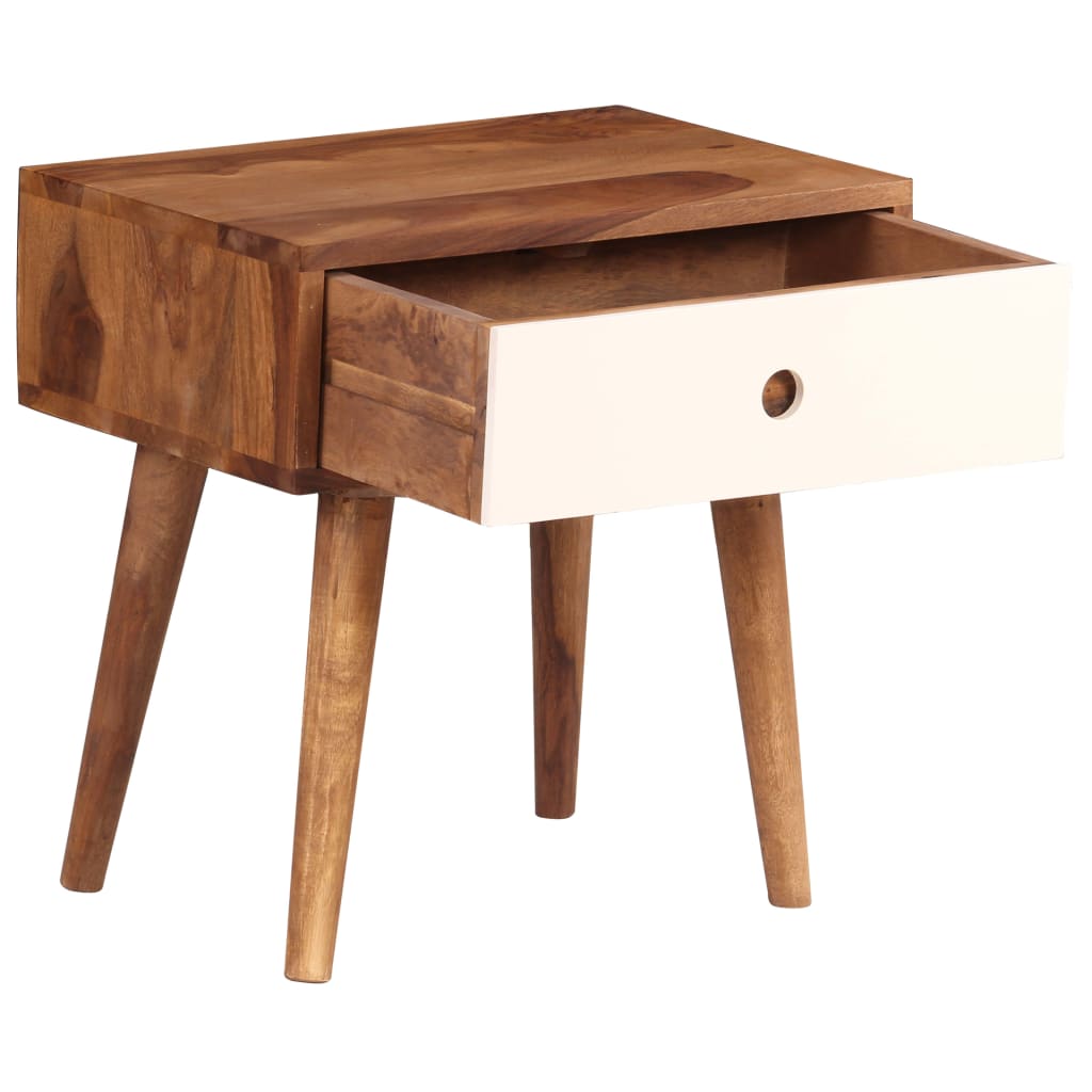 vidaXL Table de chevet en bois d'acacia massif 45x30x45 cm