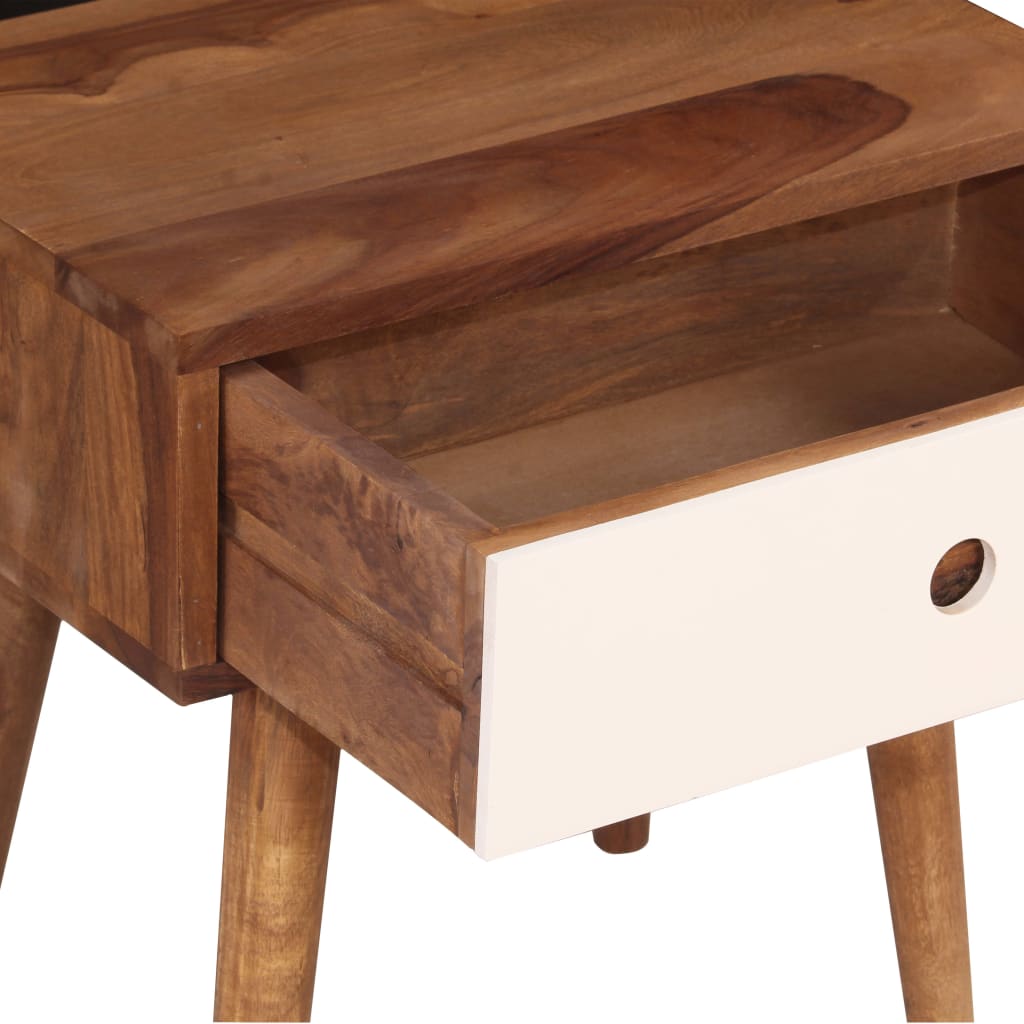 vidaXL Table de chevet en bois d'acacia massif 45x30x45 cm