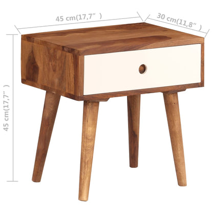 vidaXL Table de chevet en bois d'acacia massif 45x30x45 cm
