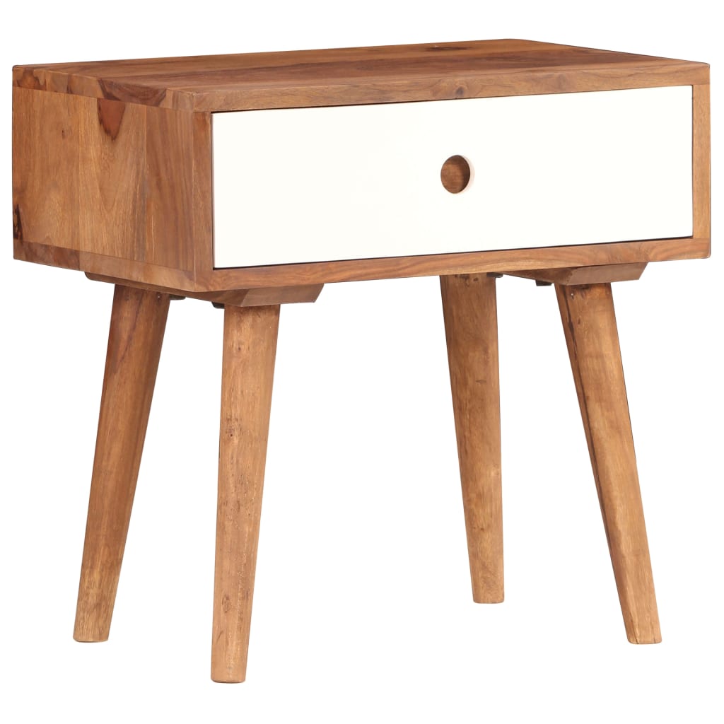 vidaXL Table de chevet en bois d'acacia massif 45x30x45 cm