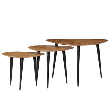 vidaXL 3-tlg. Couchtisch-Set Massivholz Akazie