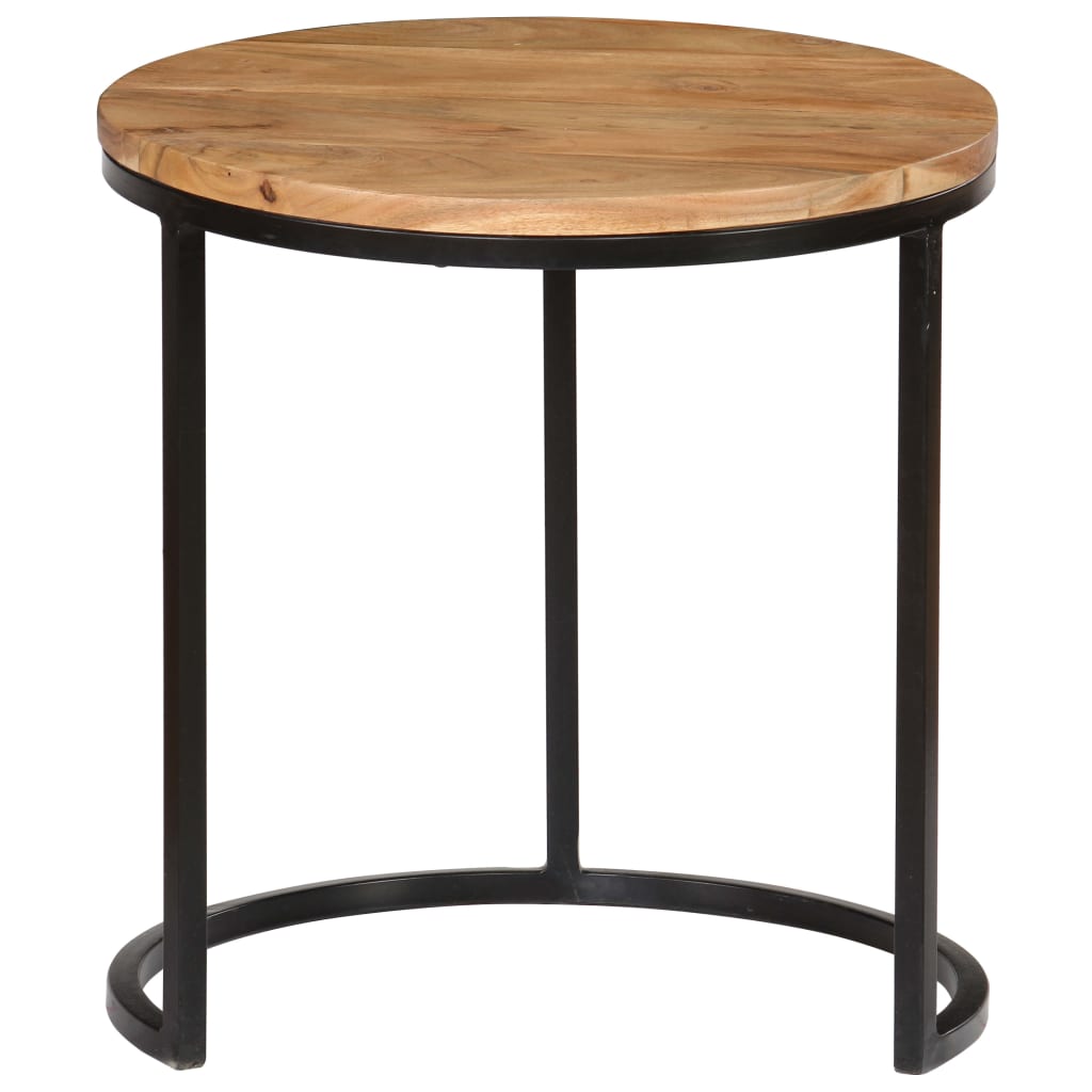 vidaXL Table basse, ensemble de 3, bois d'acacia massif