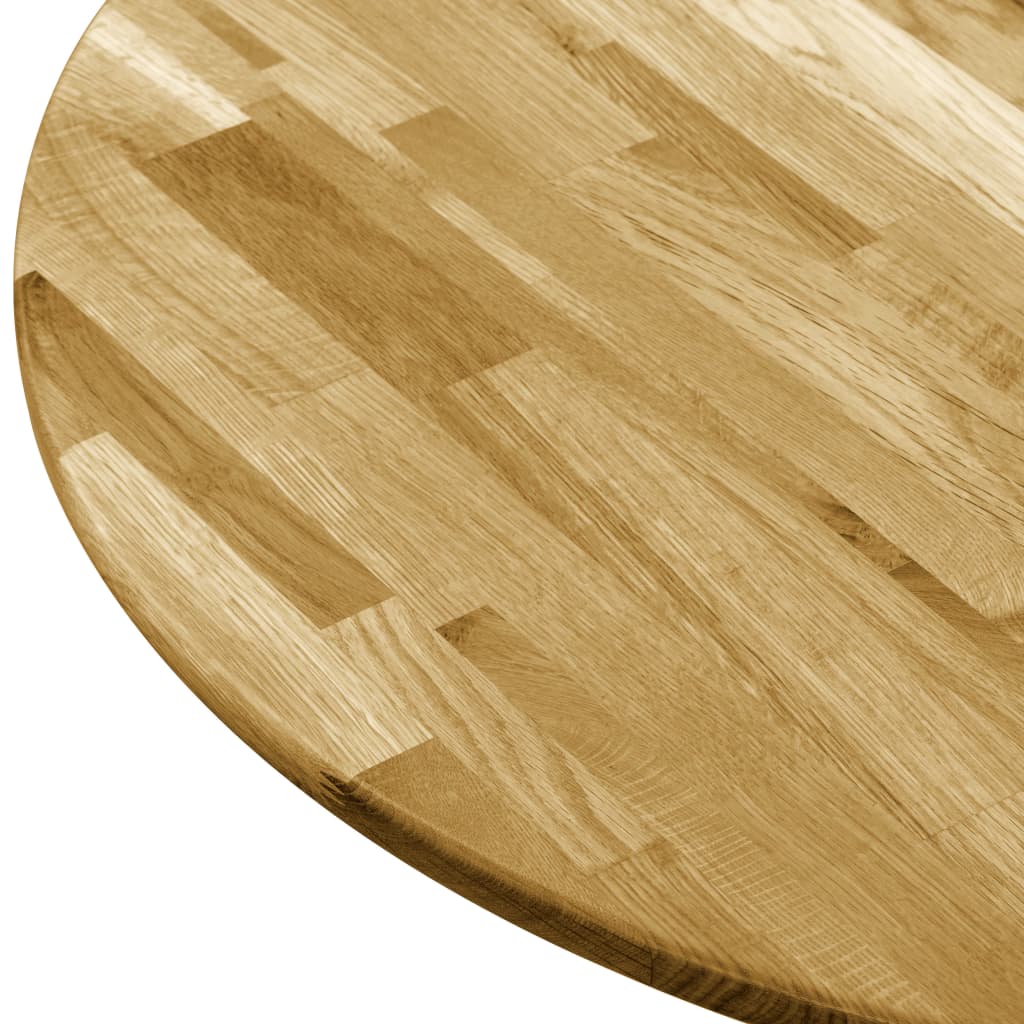 vidaXL Plateau de table chêne massif rond 23 mm 500 mm