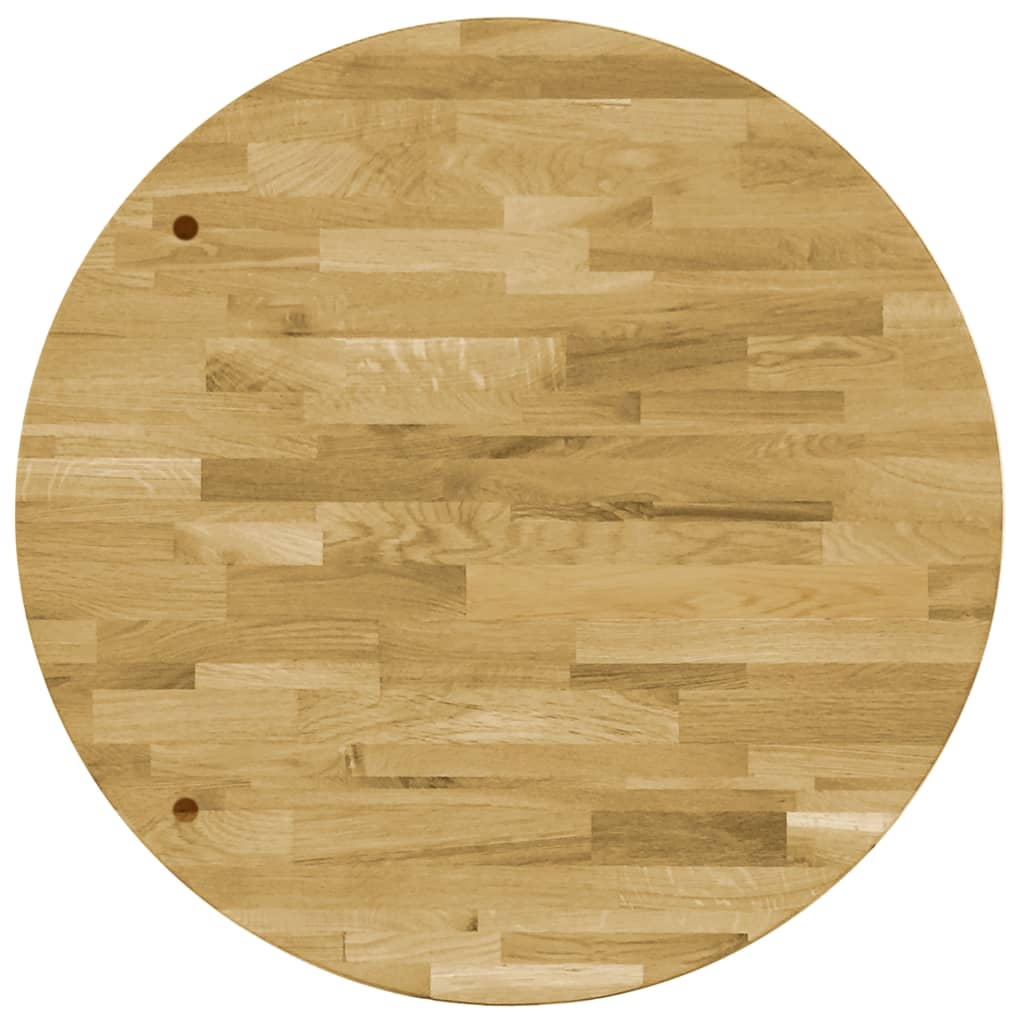 vidaXL Plateau de table chêne massif rond 44 mm 400 mm
