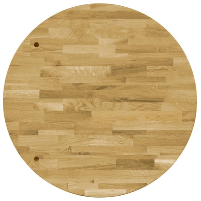 vidaXL Plateau de table chêne massif rond 44 mm 400 mm