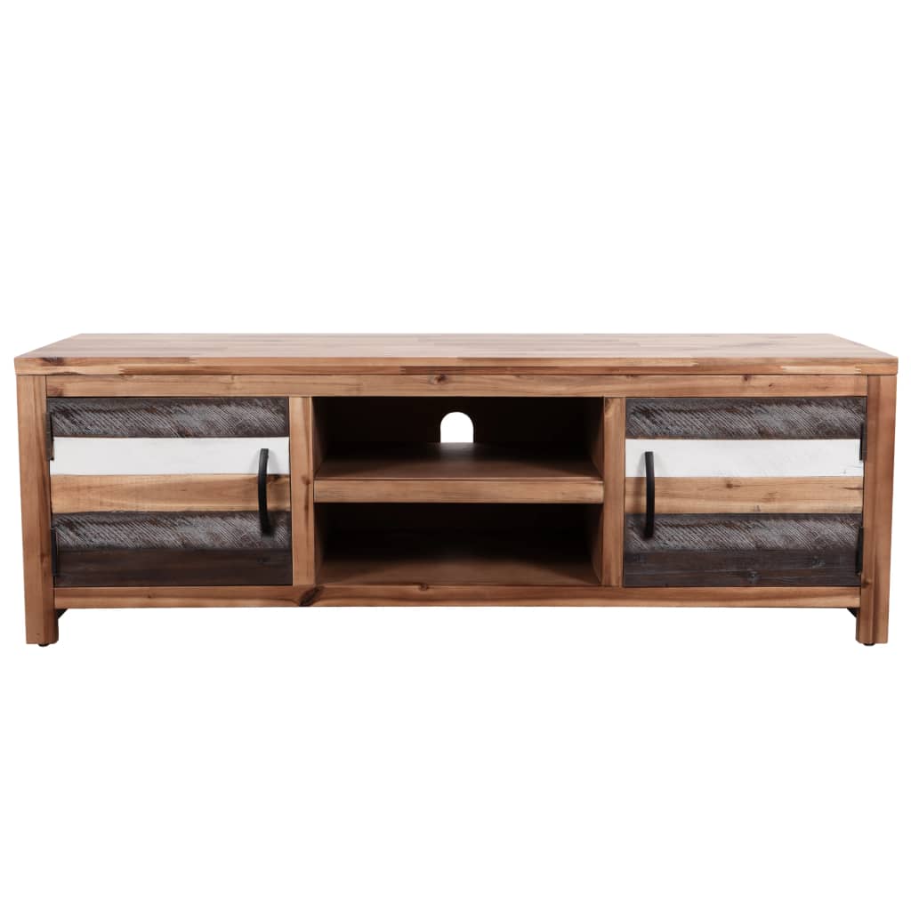 Meuble TV vidaXL en bois d'acacia massif 120x35x40 cm