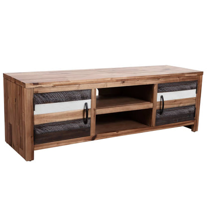 Meuble TV vidaXL en bois d'acacia massif 120x35x40 cm