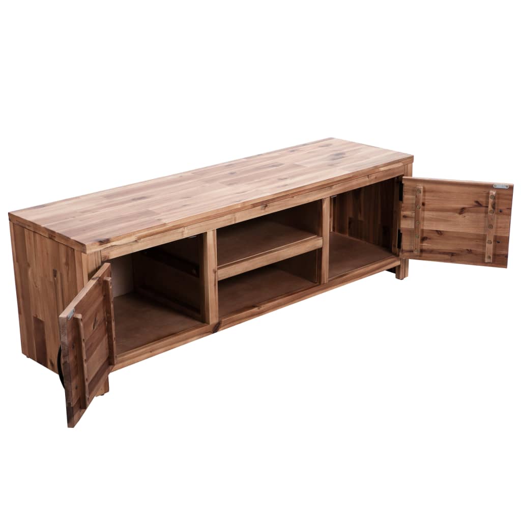 Meuble TV vidaXL en bois d'acacia massif 120x35x40 cm