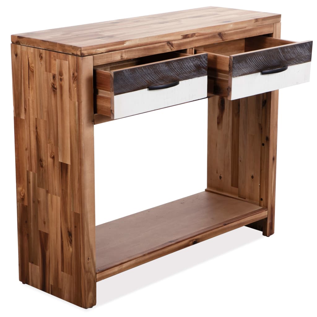 vidaXL Konsolentisch Massivholz Akazie 86x30x75 cm