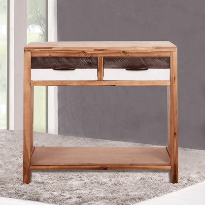 vidaXL Konsolentisch Massivholz Akazie 86x30x75 cm