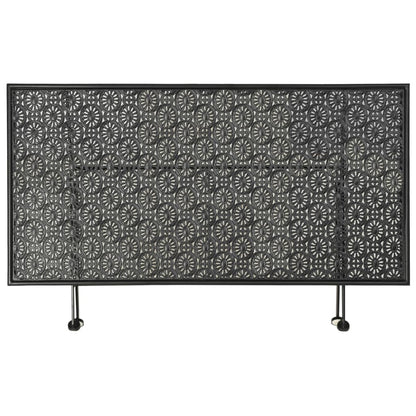 vidaXL Table basse pliante de style vintage en métal 100x50x45 cm Noir