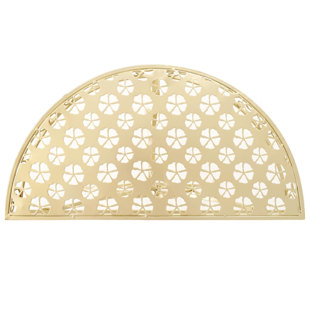 vidaXL Beistelltisch Vintage-Stil Halbrund Metall 72 x 36 x 74 cm Gold