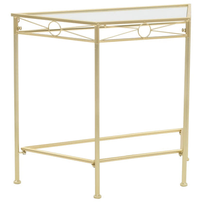 vidaXL Beistelltisch Vintage-Stil Metall 87x34x73 cm Gold