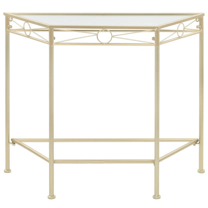 vidaXL Beistelltisch Vintage-Stil Metall 87x34x73 cm Gold