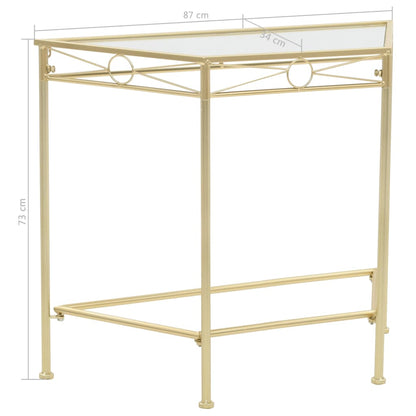 vidaXL Beistelltisch Vintage-Stil Metall 87x34x73 cm Gold