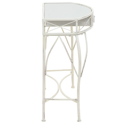 vidaXL Beistelltisch Französischer Stil Metall 82x39x76 cm Weiß
