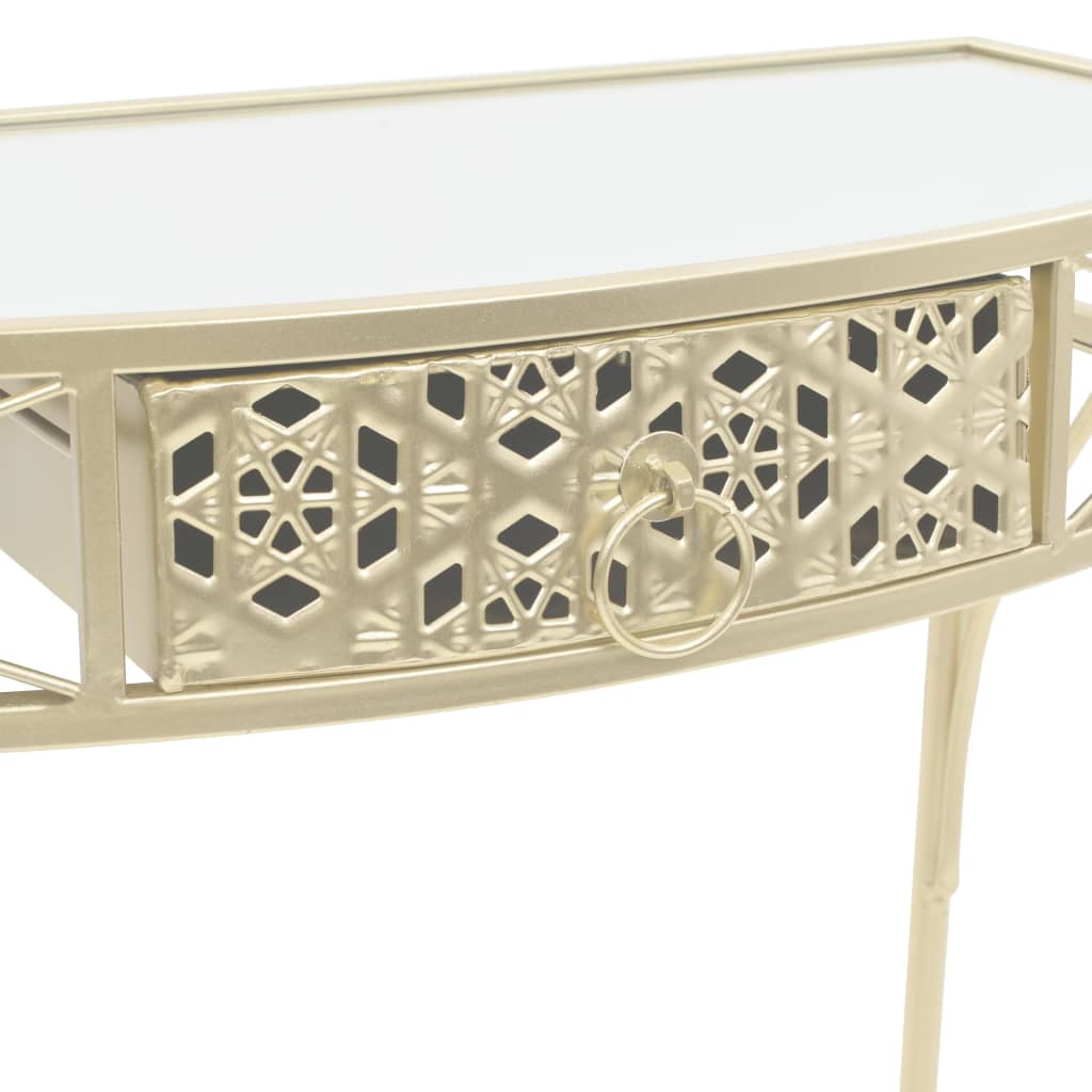 vidaXL Beistelltisch Französischer Stil Metall 82x39x76 cm Golden