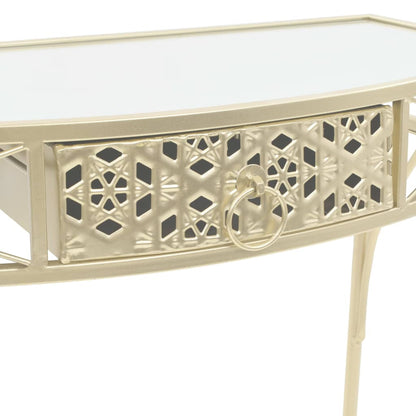 vidaXL Beistelltisch Französischer Stil Metall 82x39x76 cm Golden